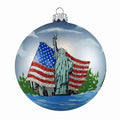 Statue of Liberty Patriotic Glass Ball Ornament