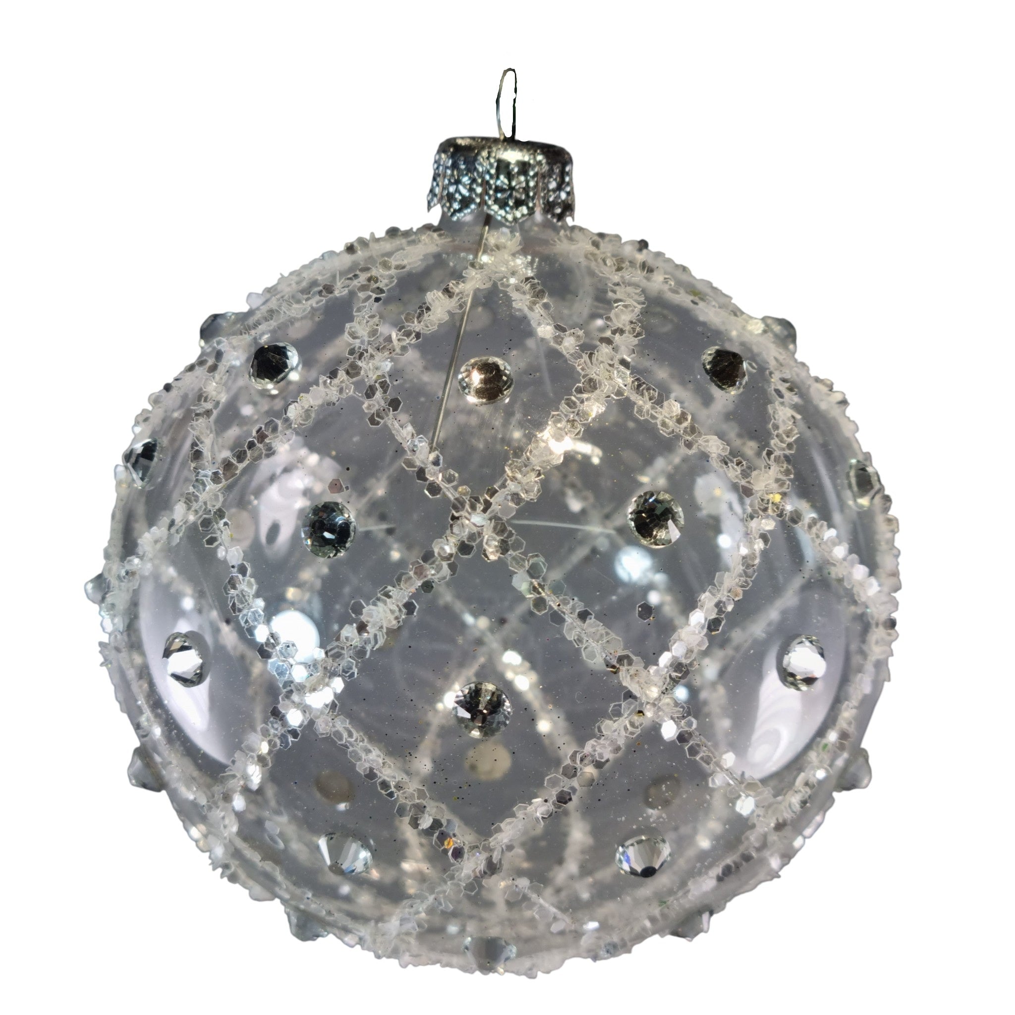 Frosted Crystal Net Bauble