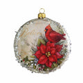 Cardinal & Poinsettia Medalion