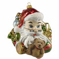 Santa with Teddy Bear Ornament