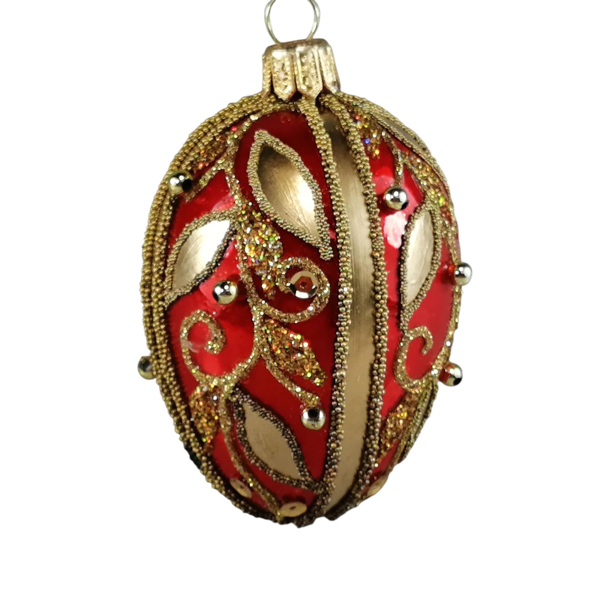 Crimson Filigree Egg
