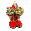 Festive Red Boots with Gifts