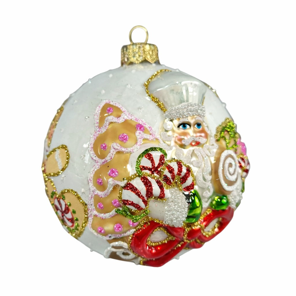 Santa’s Sweet Treats Glass Ornament