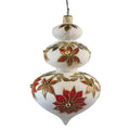 Poinsettia Elegance Finial Ornament