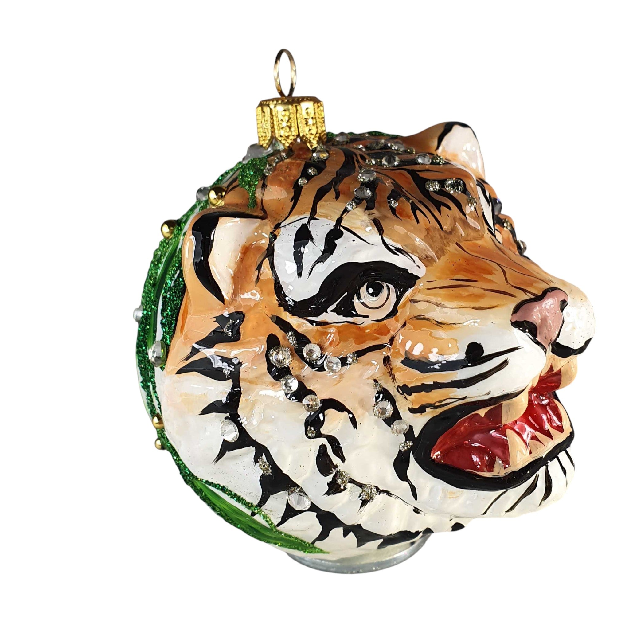 Majestic Tiger Glass Ornament