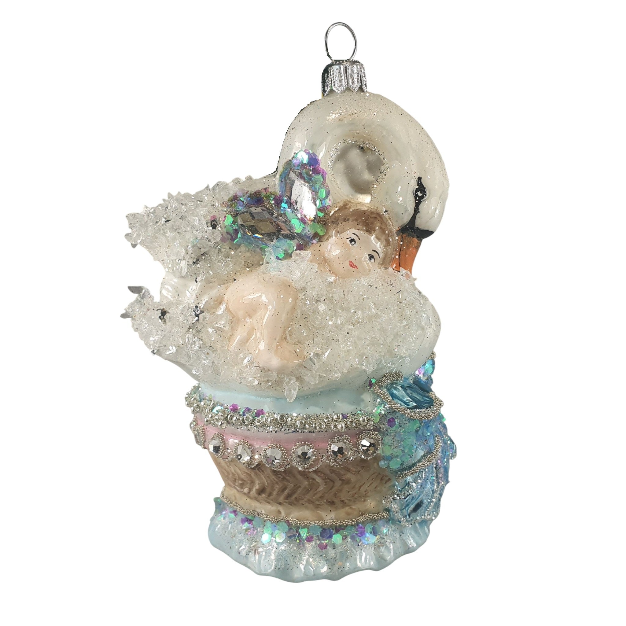 Frosted Swan Cradle