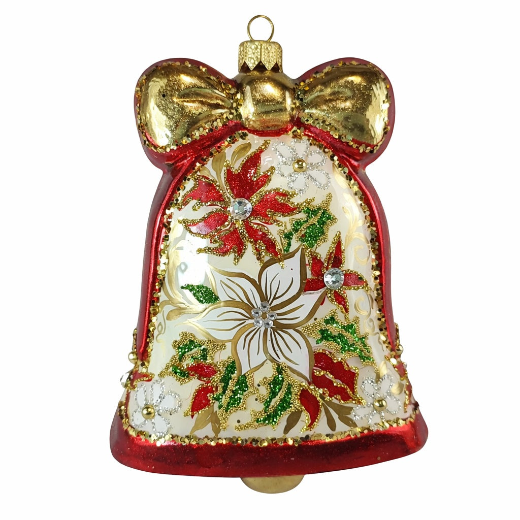 Festive Floral Bell Ornament