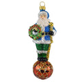 Santa Claus with Wreath on Ornament Ball