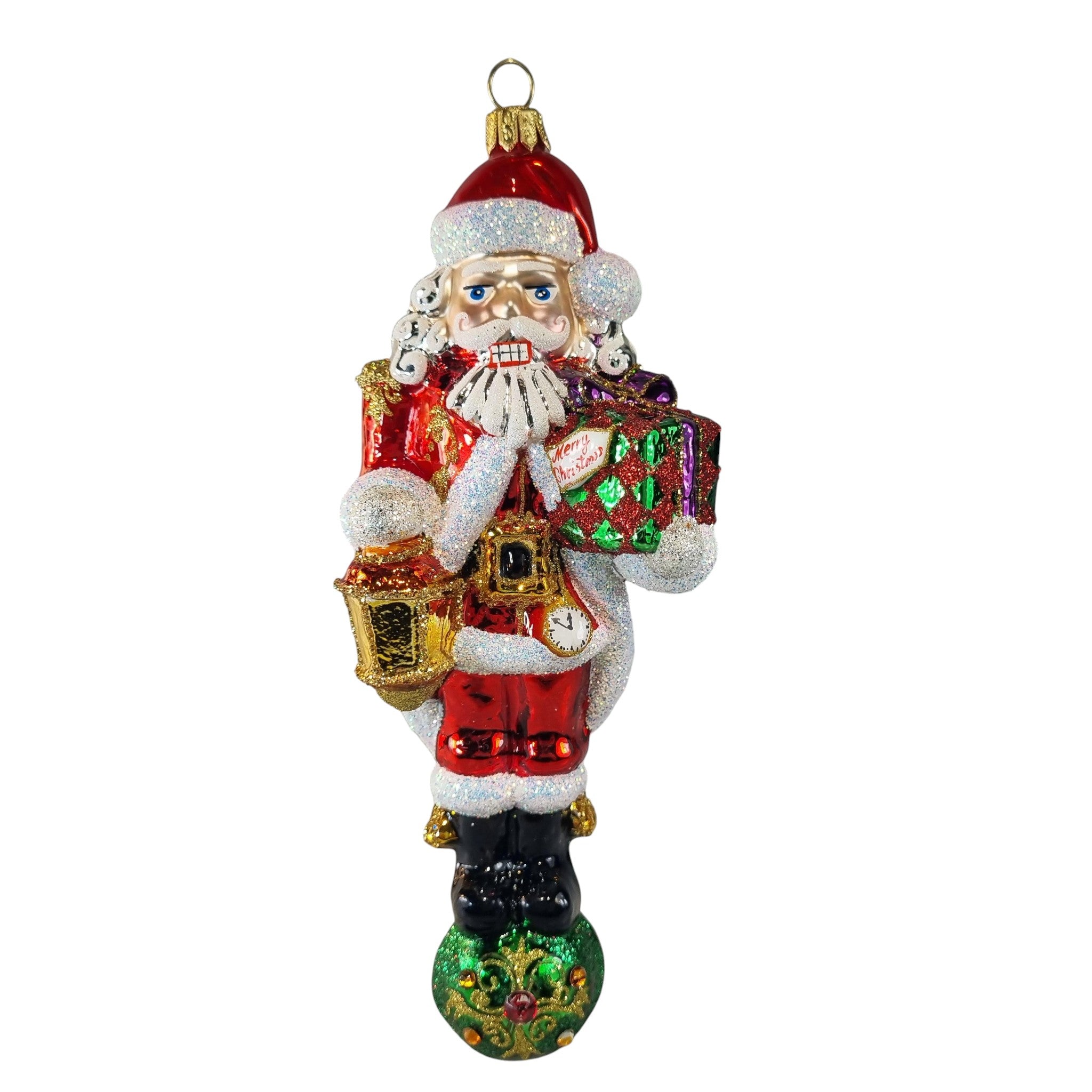 Classic Santa with Lantern Ornament