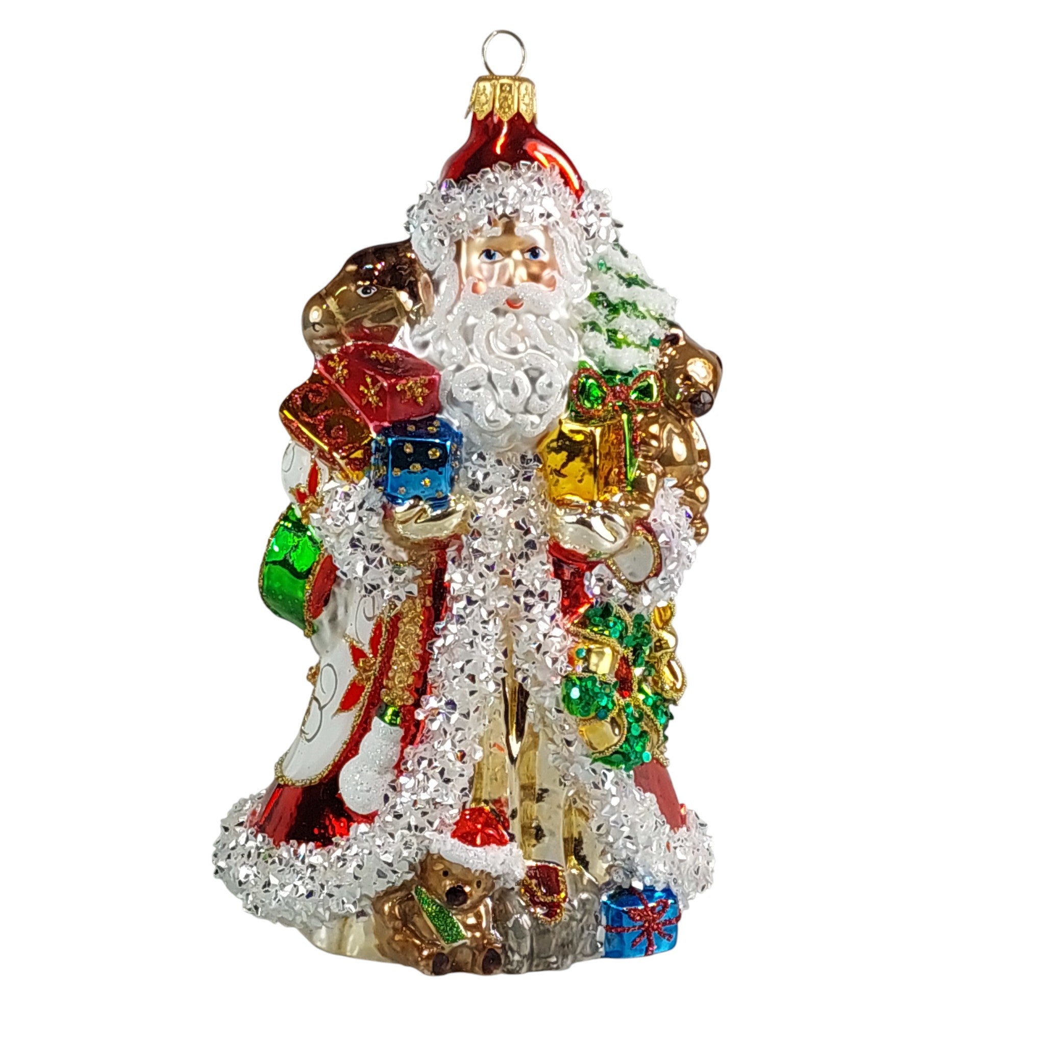 Santa with Gifts Ornament