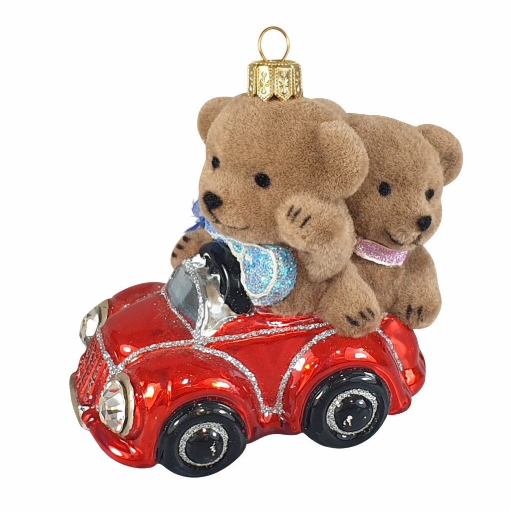 Holiday Ride Teddy Bears Ornament