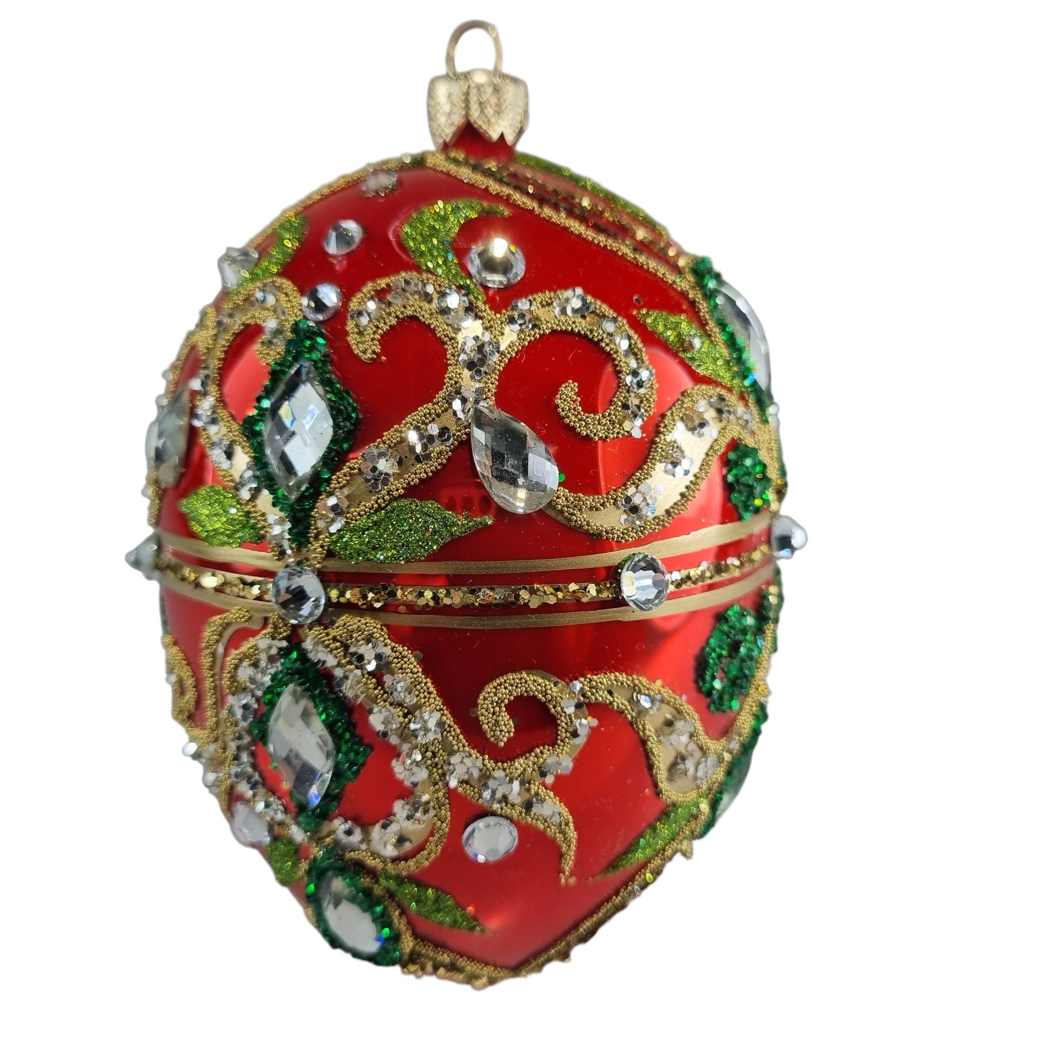 Crimson Jewel Egg Ornament
