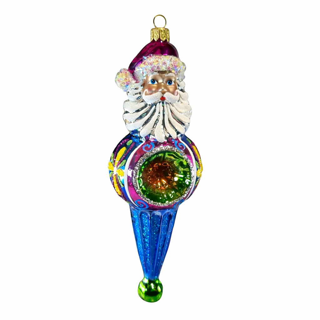 Radiant Kaleidoscope Santa Finial