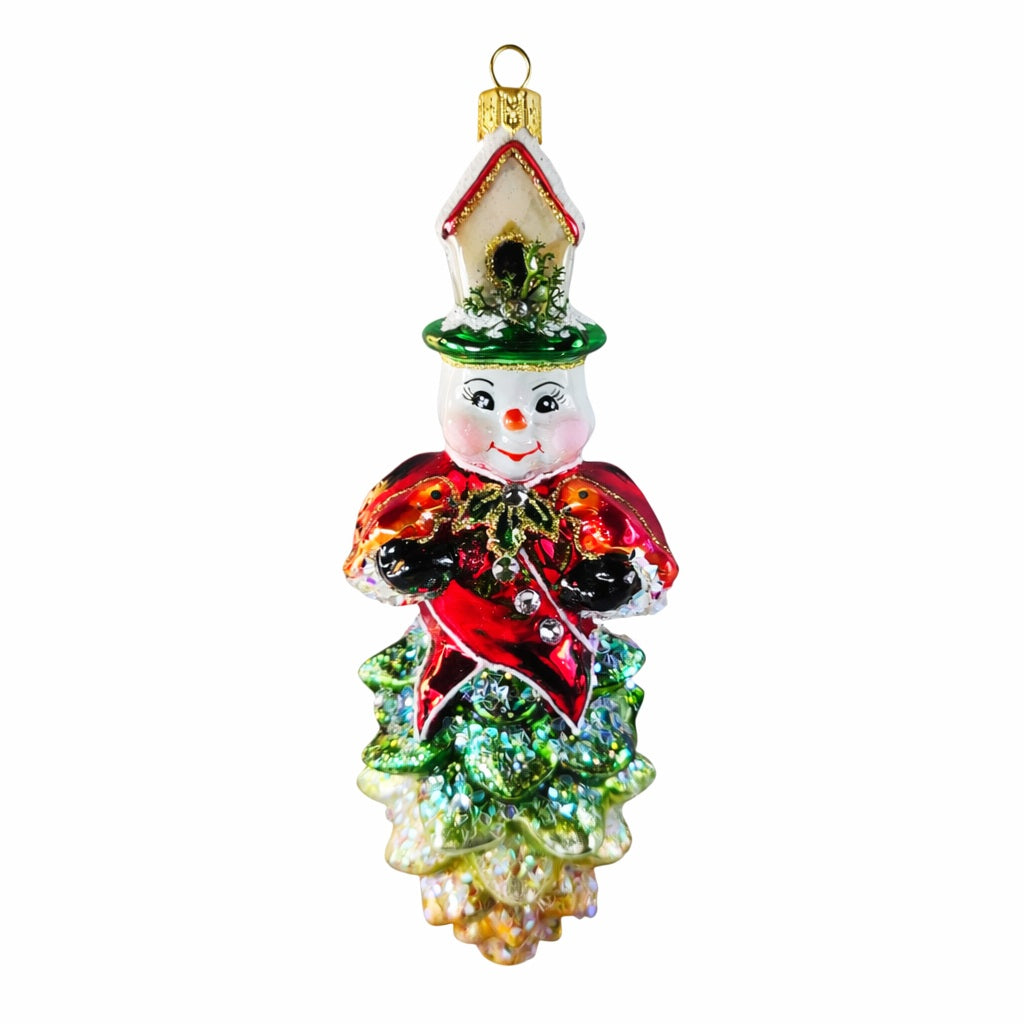Holly Keeper Snowman Finial