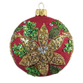 Bauble with Gold Poinsettia