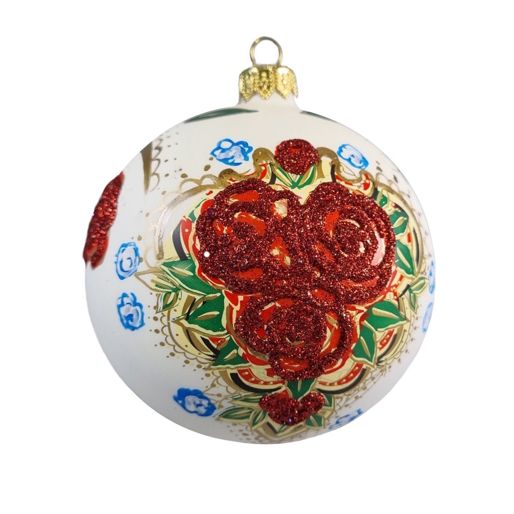 Silverado glass ornament. elegant decorative ball