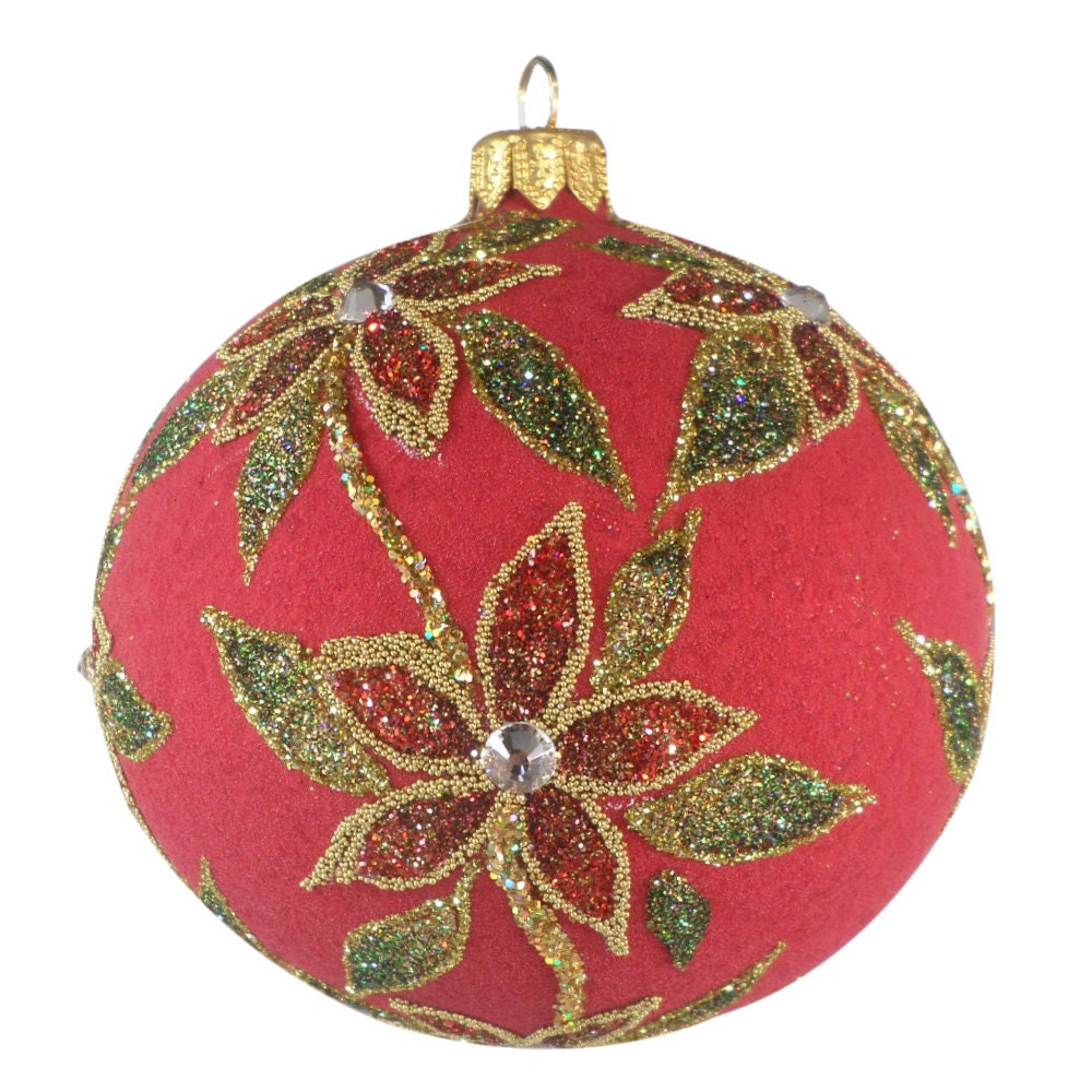 Silverado ornament, glass ball with decorative gold accents