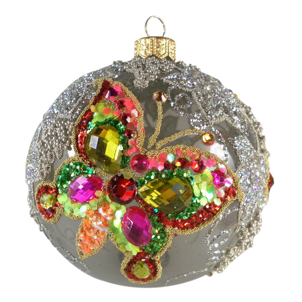 Bauble with Multicolored Butterfly