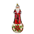 Holly Santa Finial Ornament