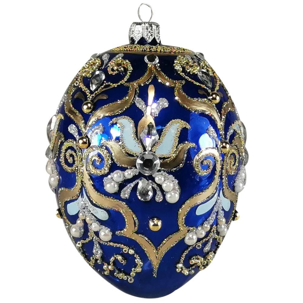 Silverado ornament, glass ball with festive ornamental pattern