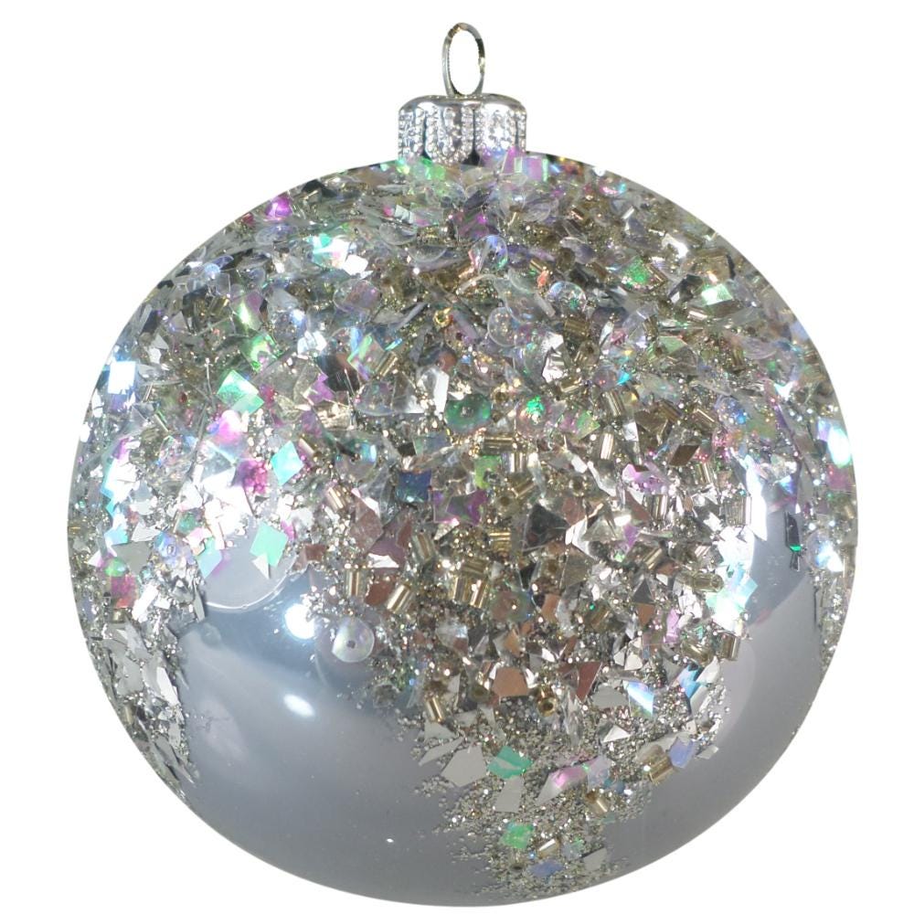 Silverado ornament, glass ball with decorative texture