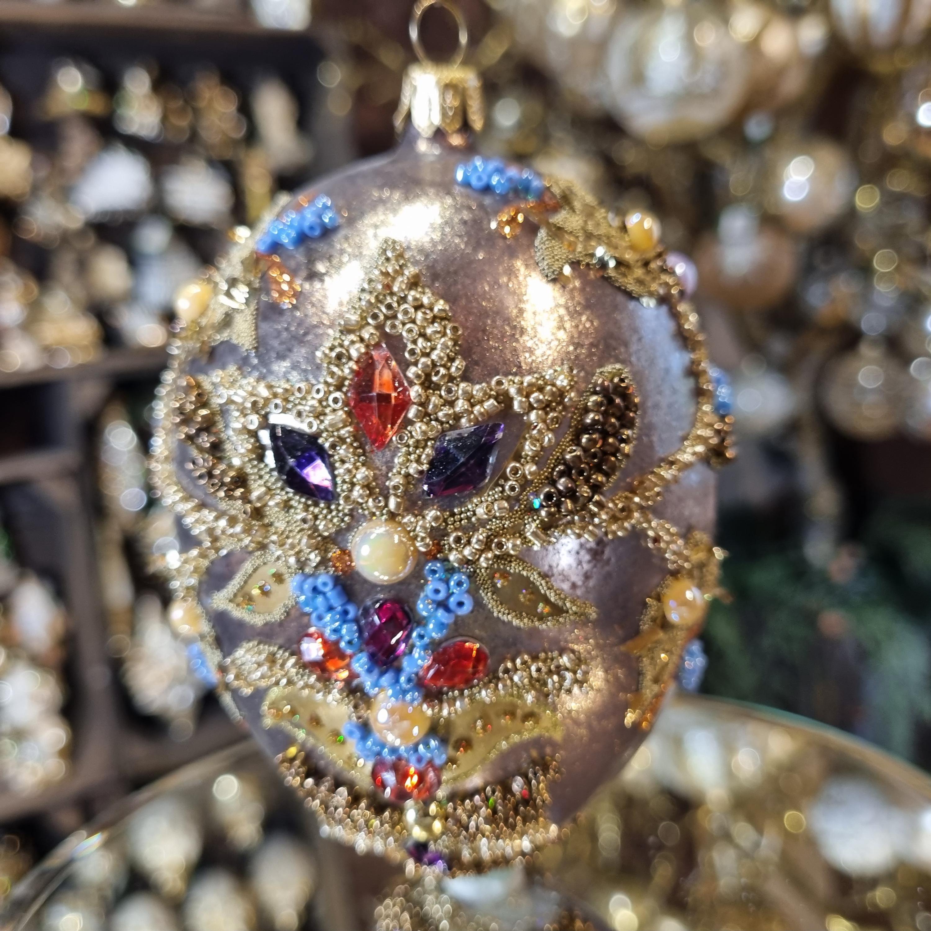 Fabergé Egg Bauble with Royal Pattern
