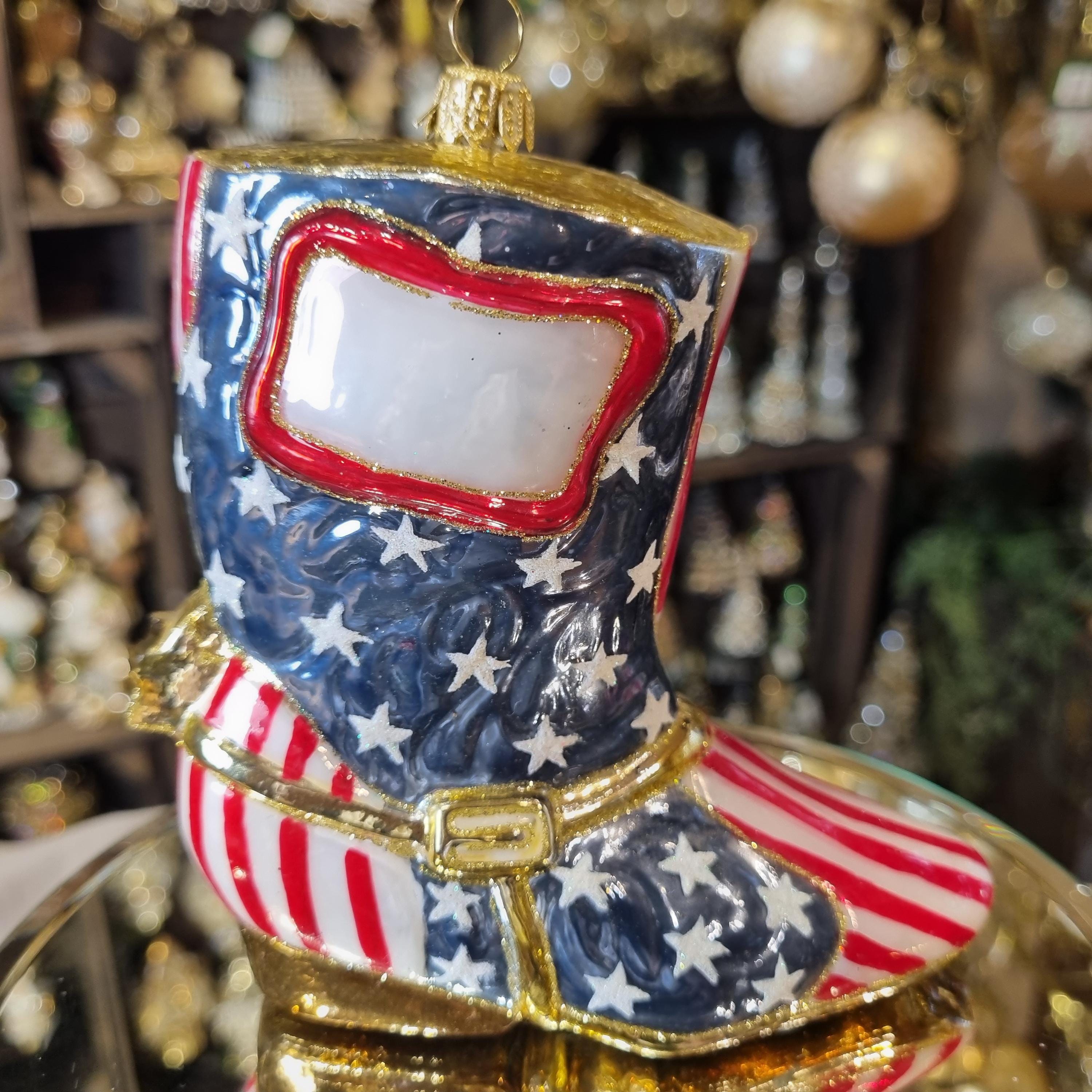 Glass Ornament – Cowboy Boot