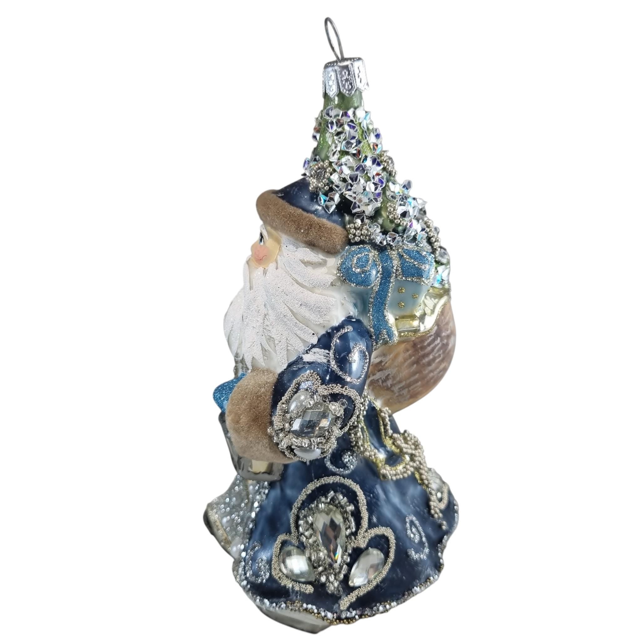 Silverado ornament, glass ball with classic decorative texture