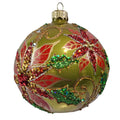 Red Bethlehem Star on Emerald Green Bauble
