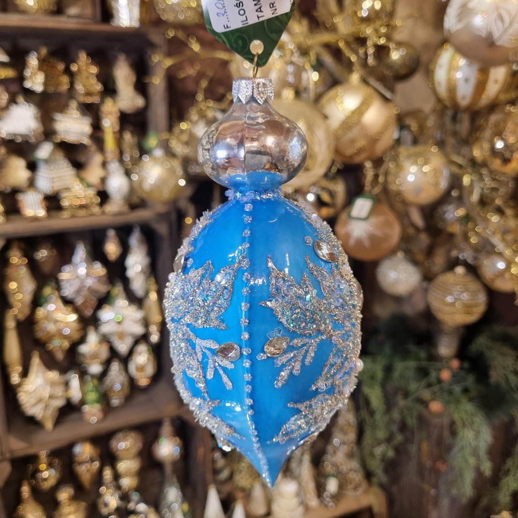 Silverado glass ornament, decorative ball with refined finish