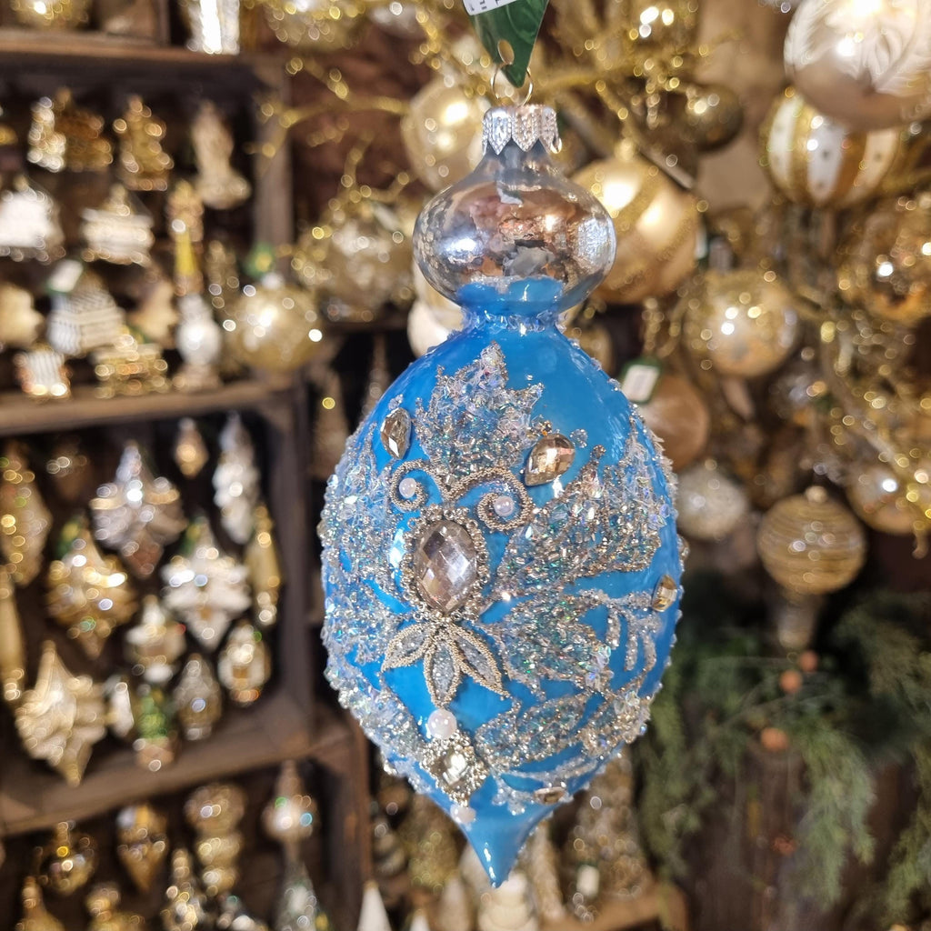 Silverado glass ornament, decorative ball with refined finish