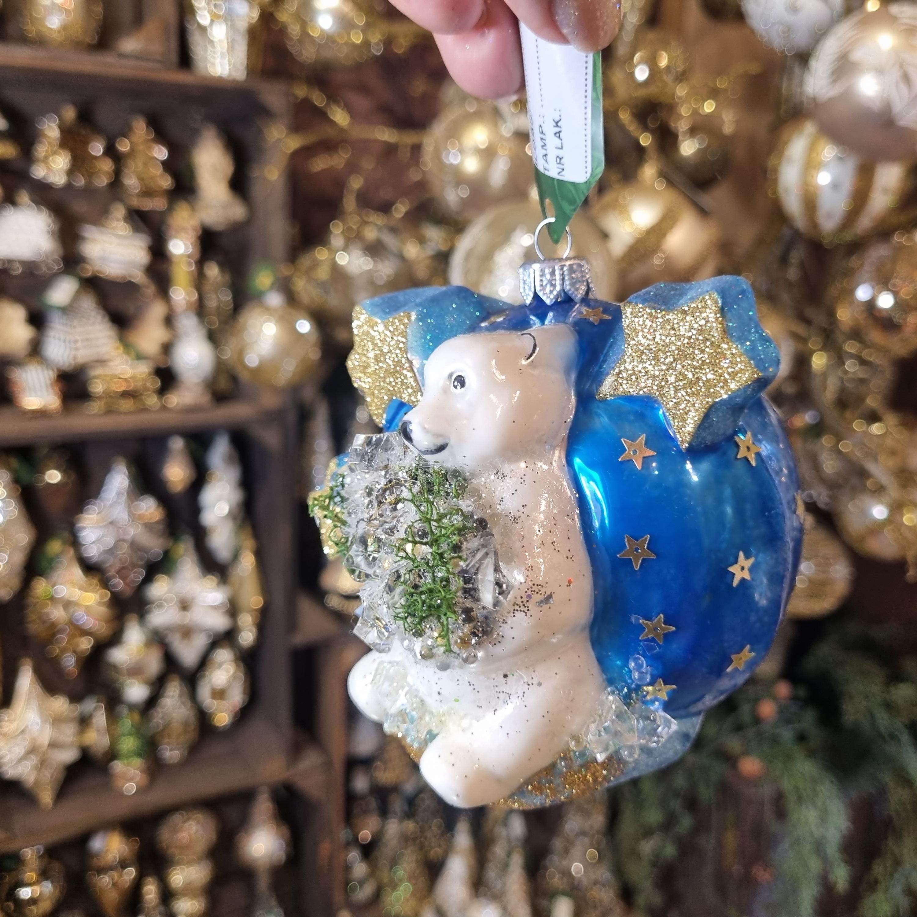 Silverado ornament, glass ball with classic festive detailing