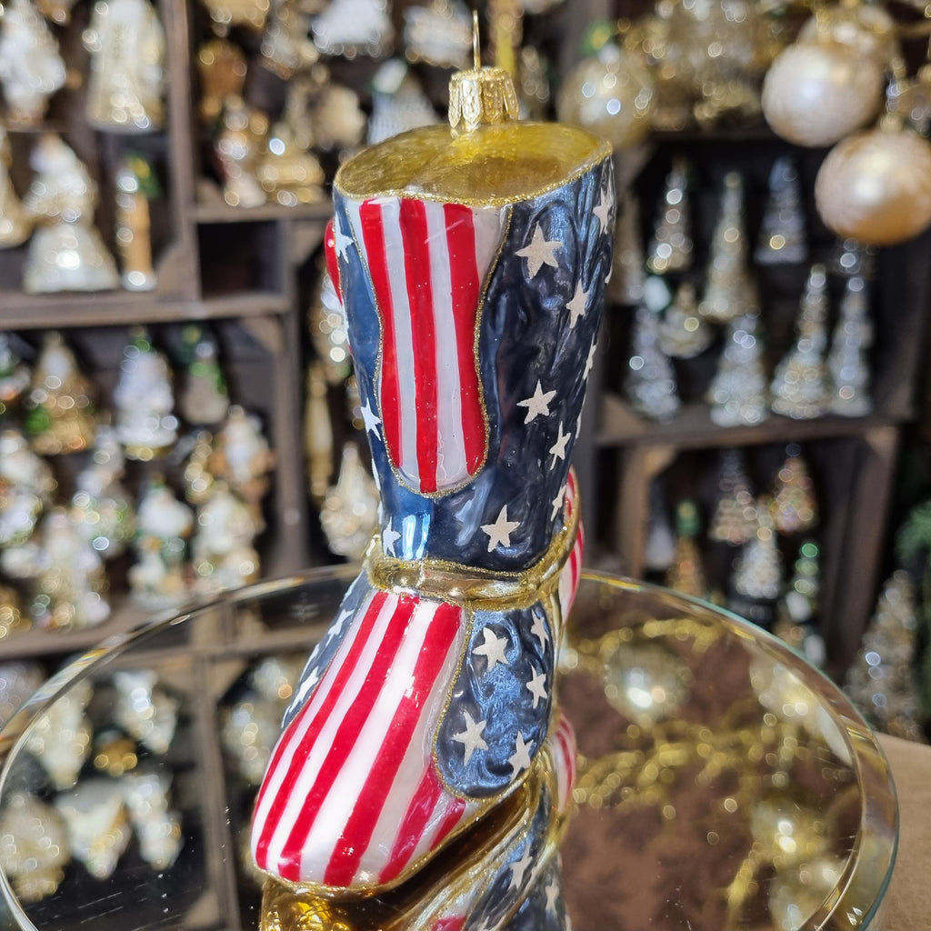 Glass Ornament – Cowboy Boot