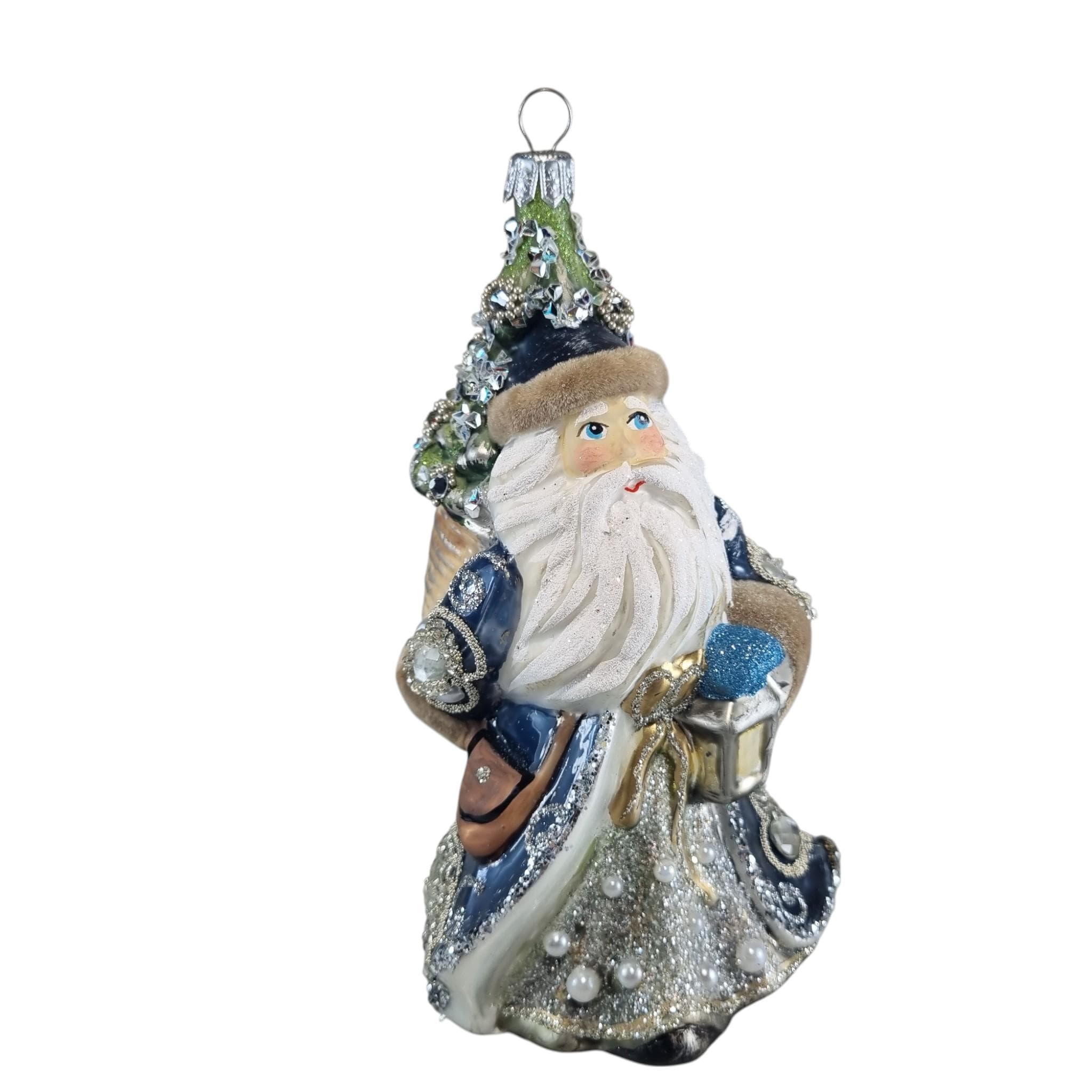 Santa Claus with Christmas Tree on His Back