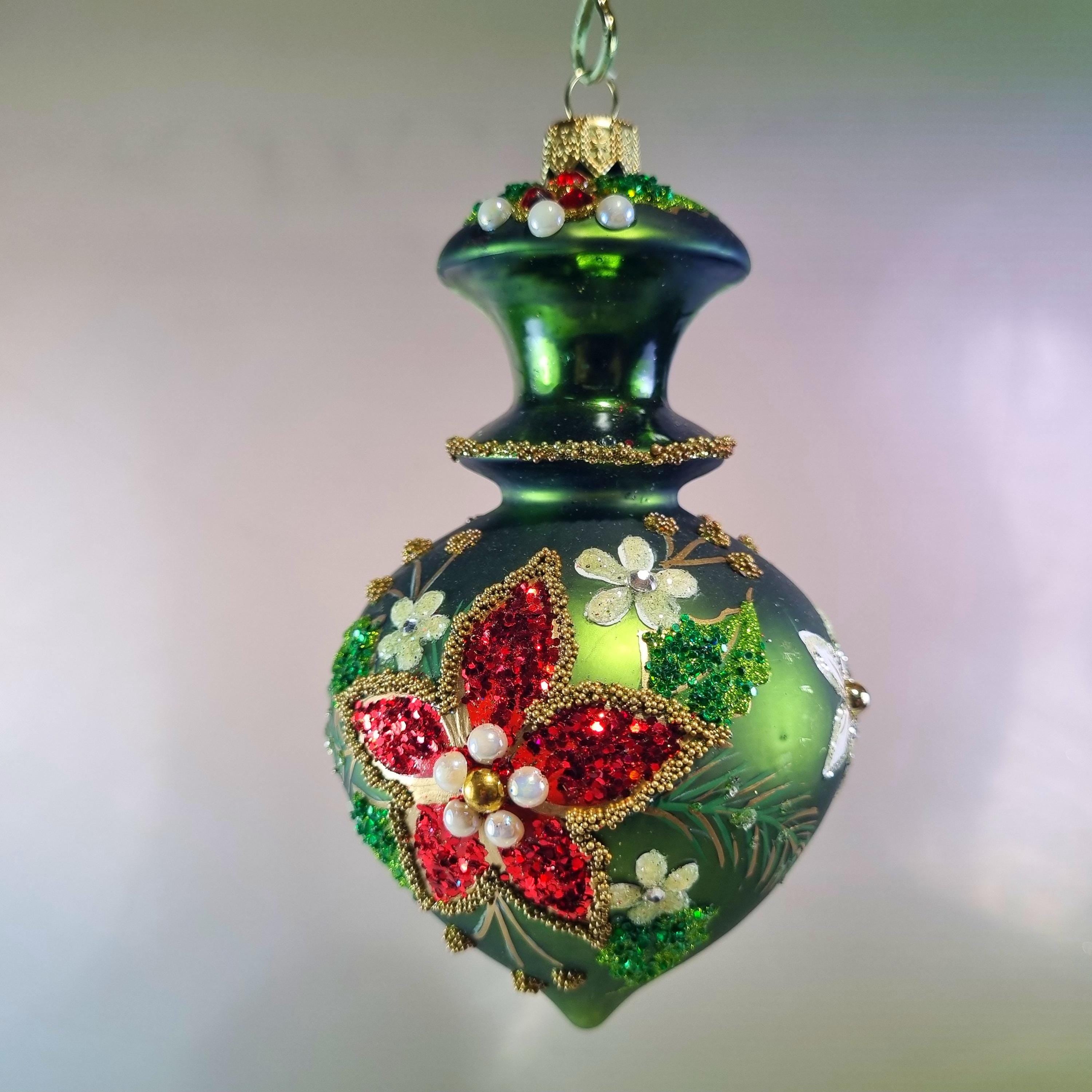 Silverado ornament, glass ball with rich ornamental detailing