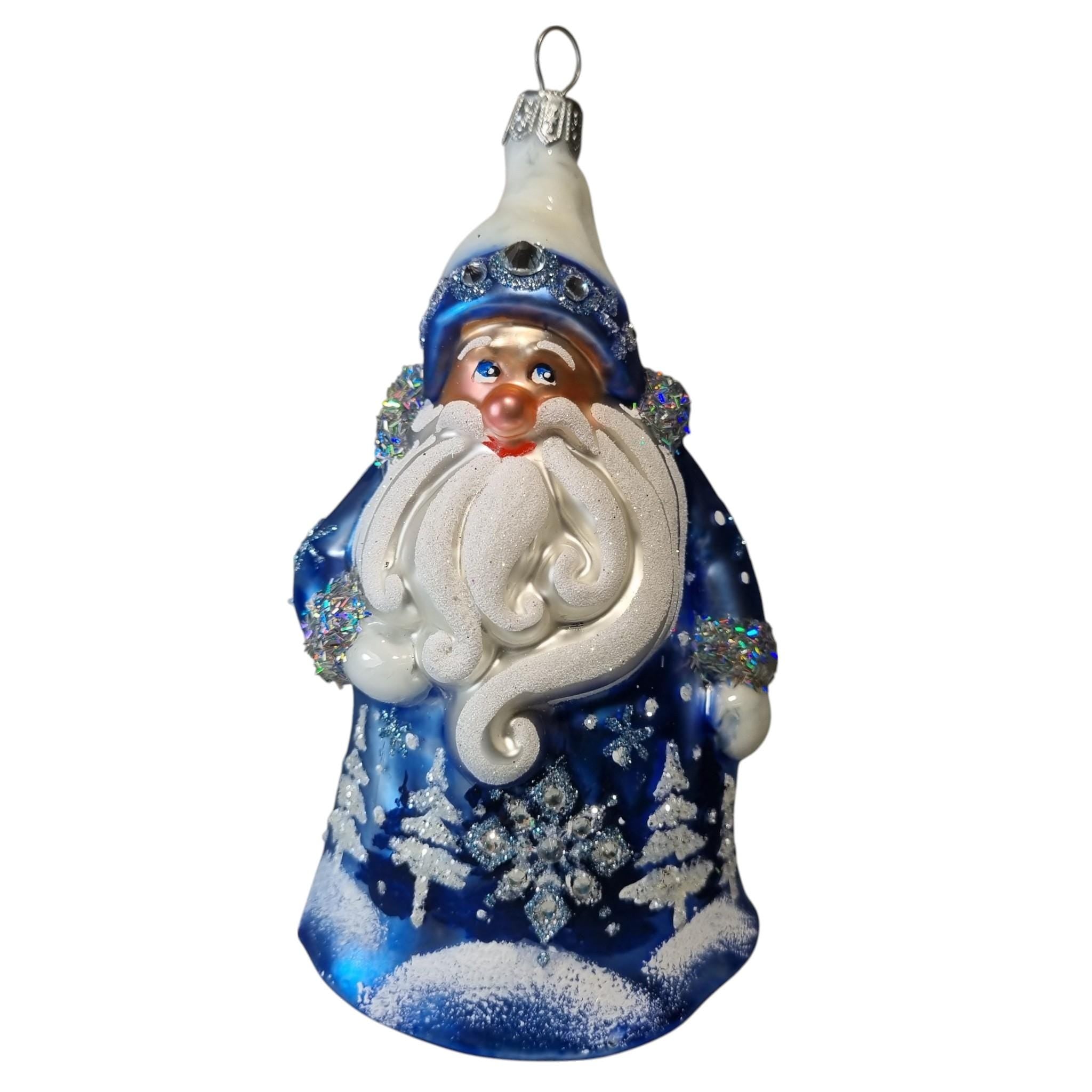 Silverado ornament, glass ball with silver ornamental accents