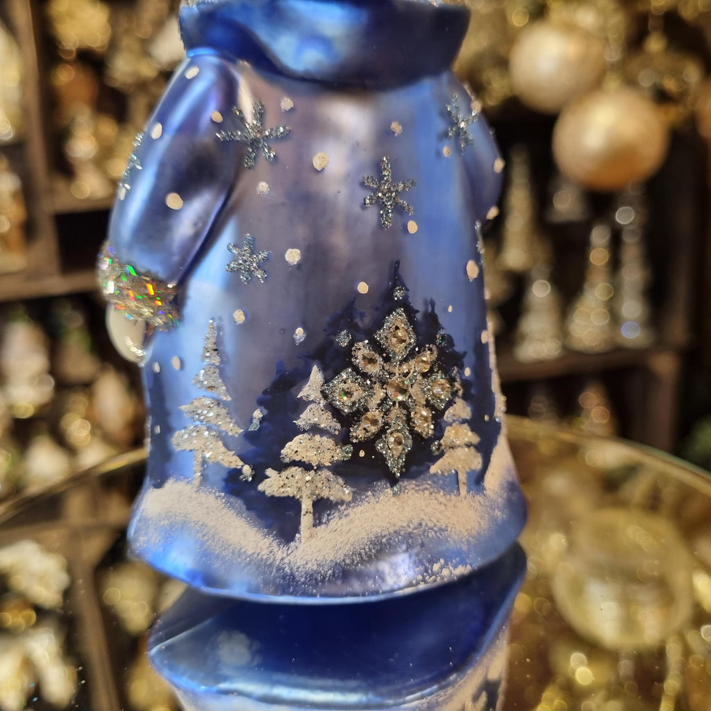 Silverado ornament, glass ball with silver ornamental accents