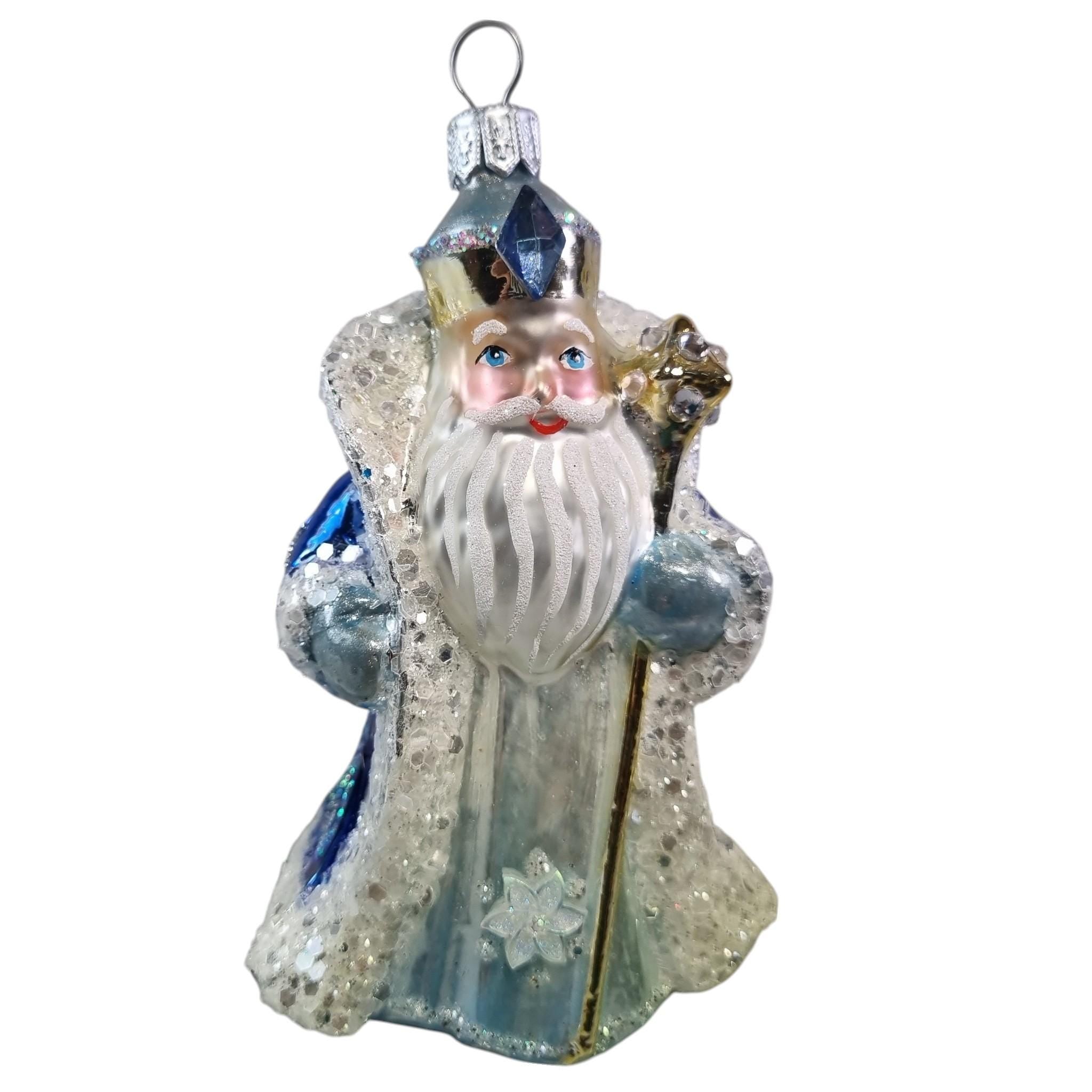 Silverado ornament, glass ball with classic silver decoration