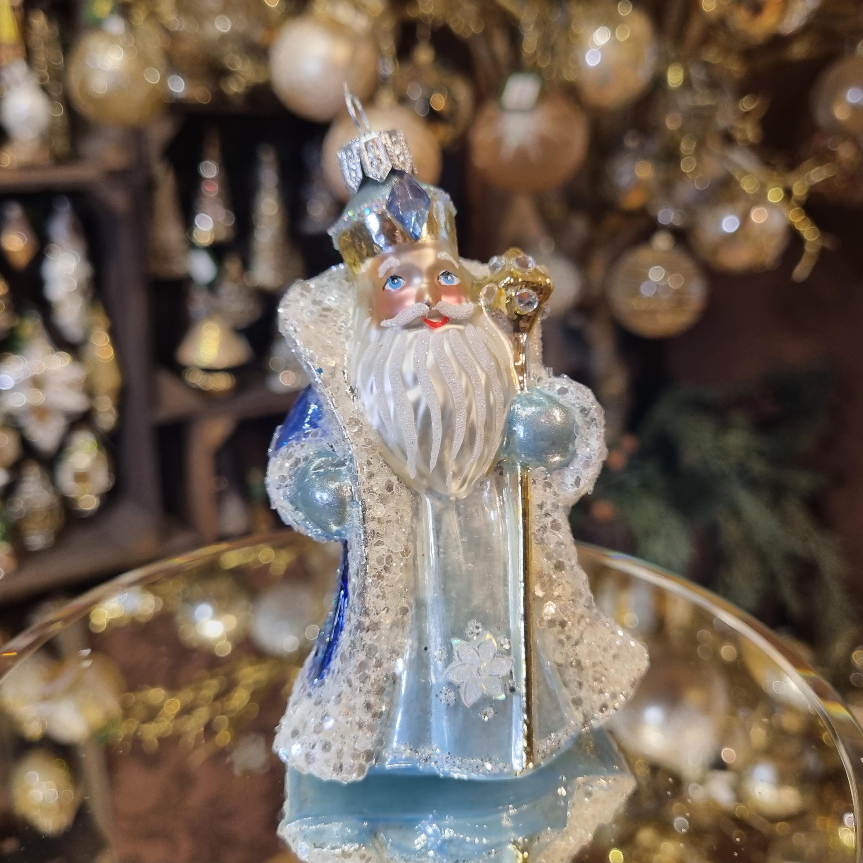 Silverado ornament, glass ball with classic silver decoration