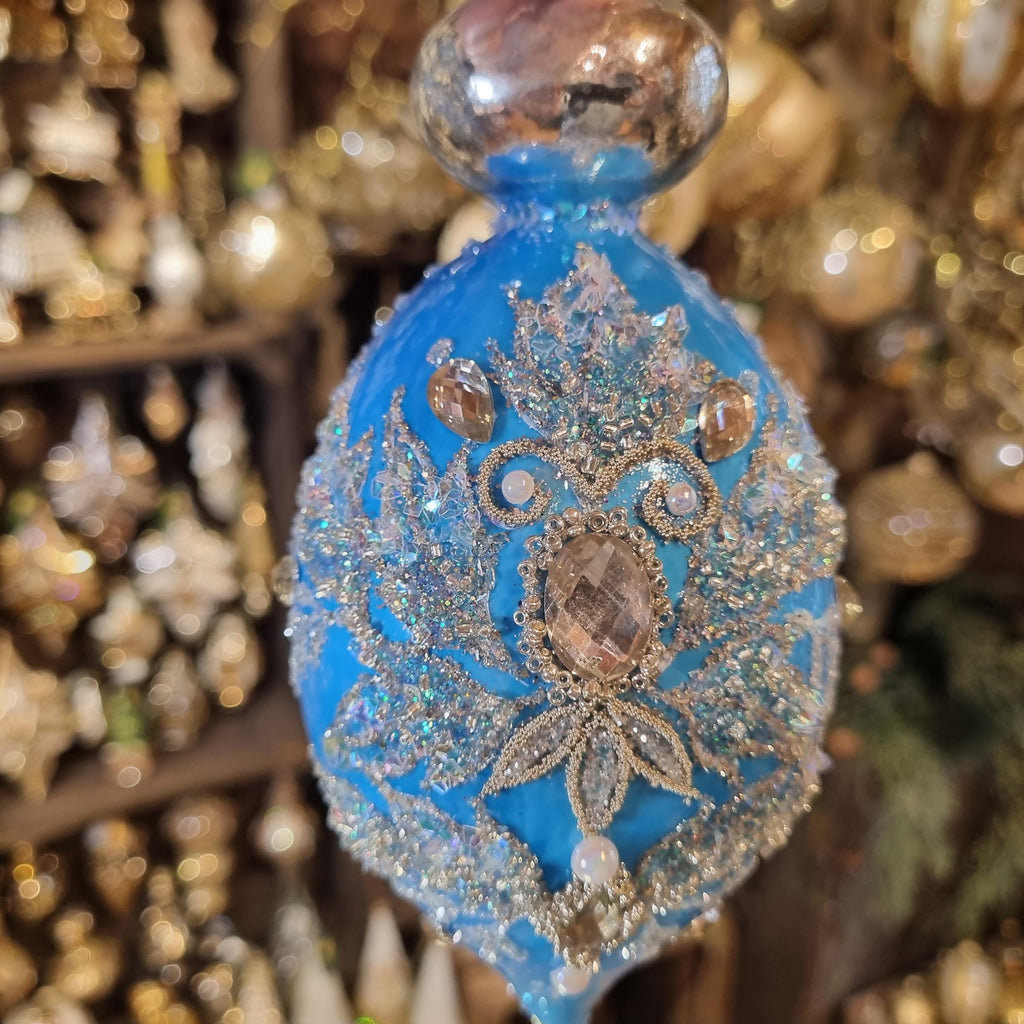 Silverado glass ornament, decorative ball with refined finish