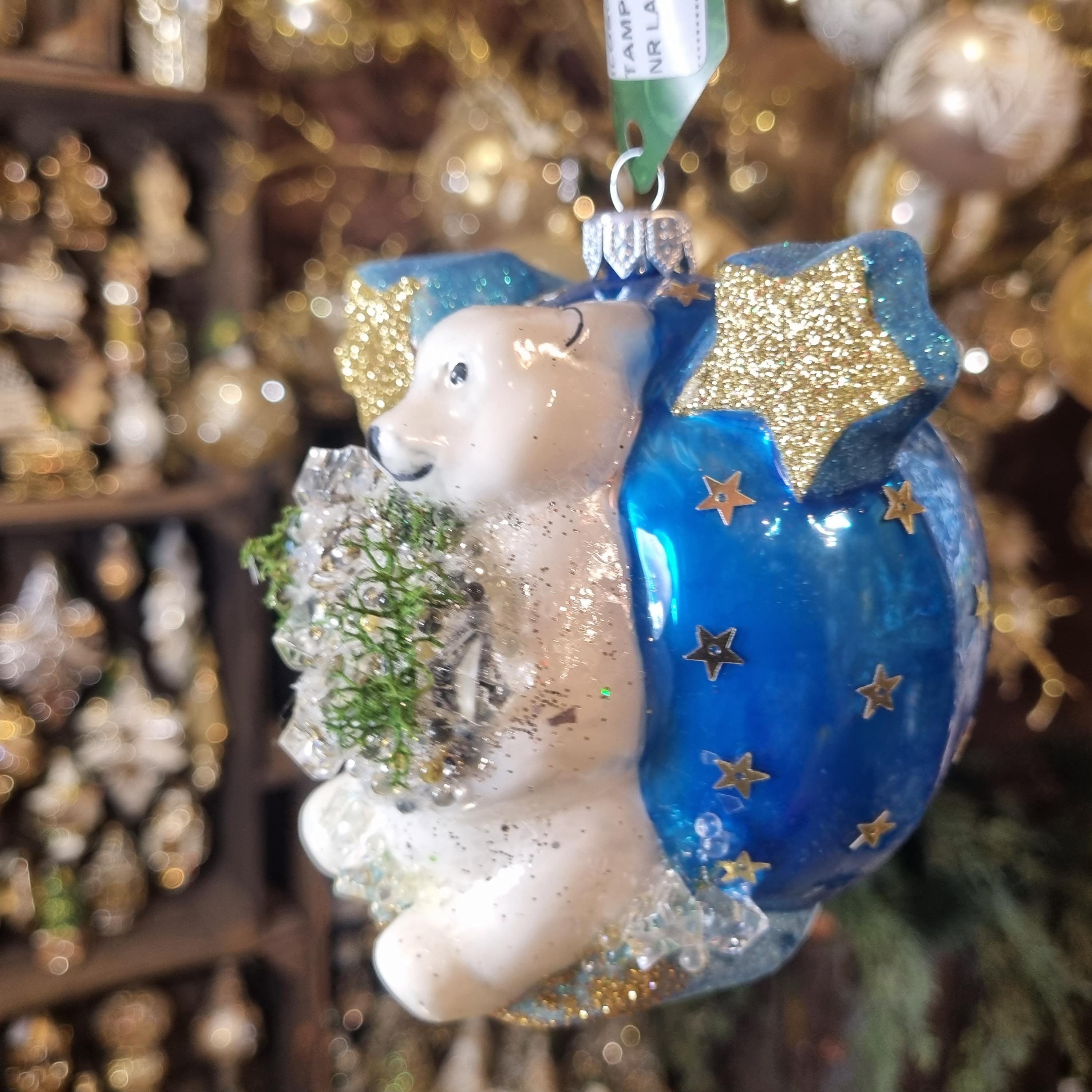 Silverado ornament, glass ball with classic festive detailing