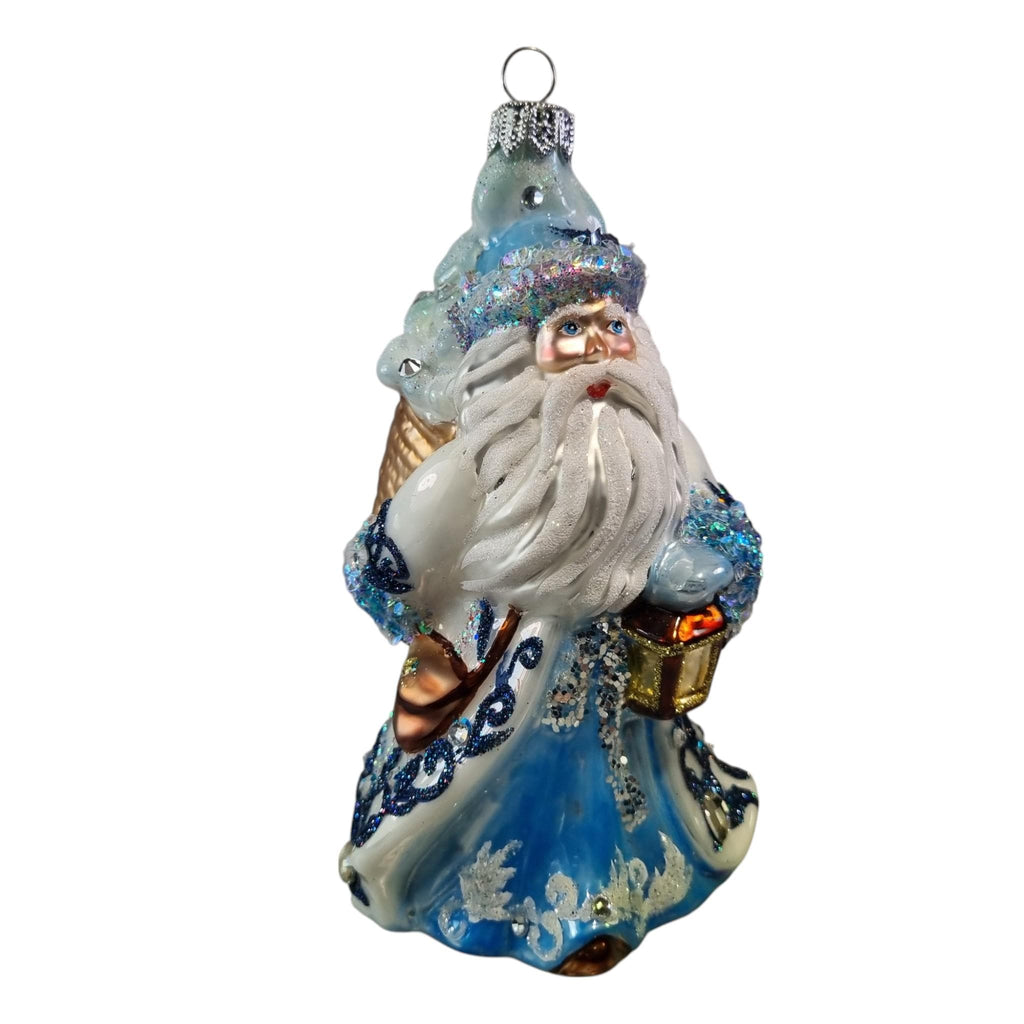 Santa with Gift and Christmas Tree