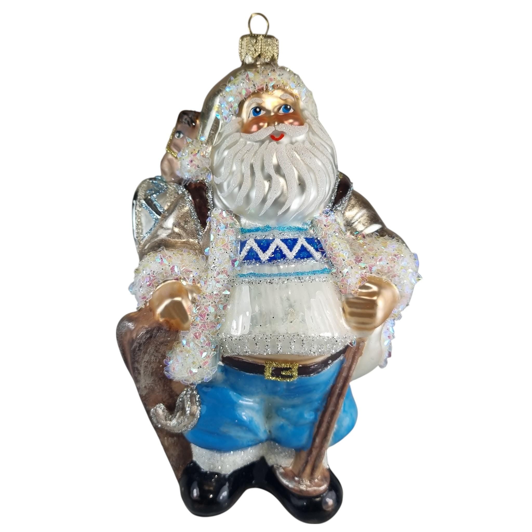 Silverado glass ornament, elegant ball with classic decoration