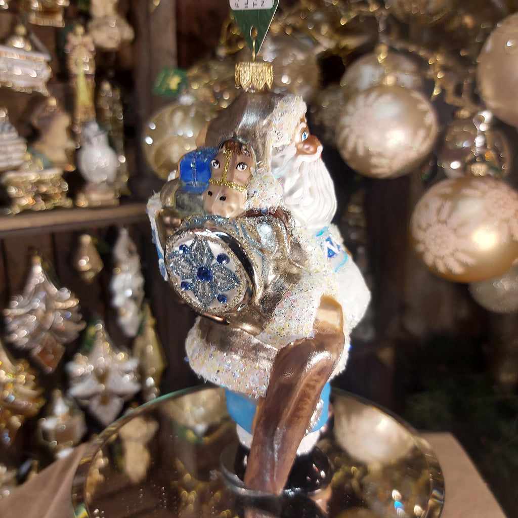 Silverado glass ornament, elegant ball with classic decoration