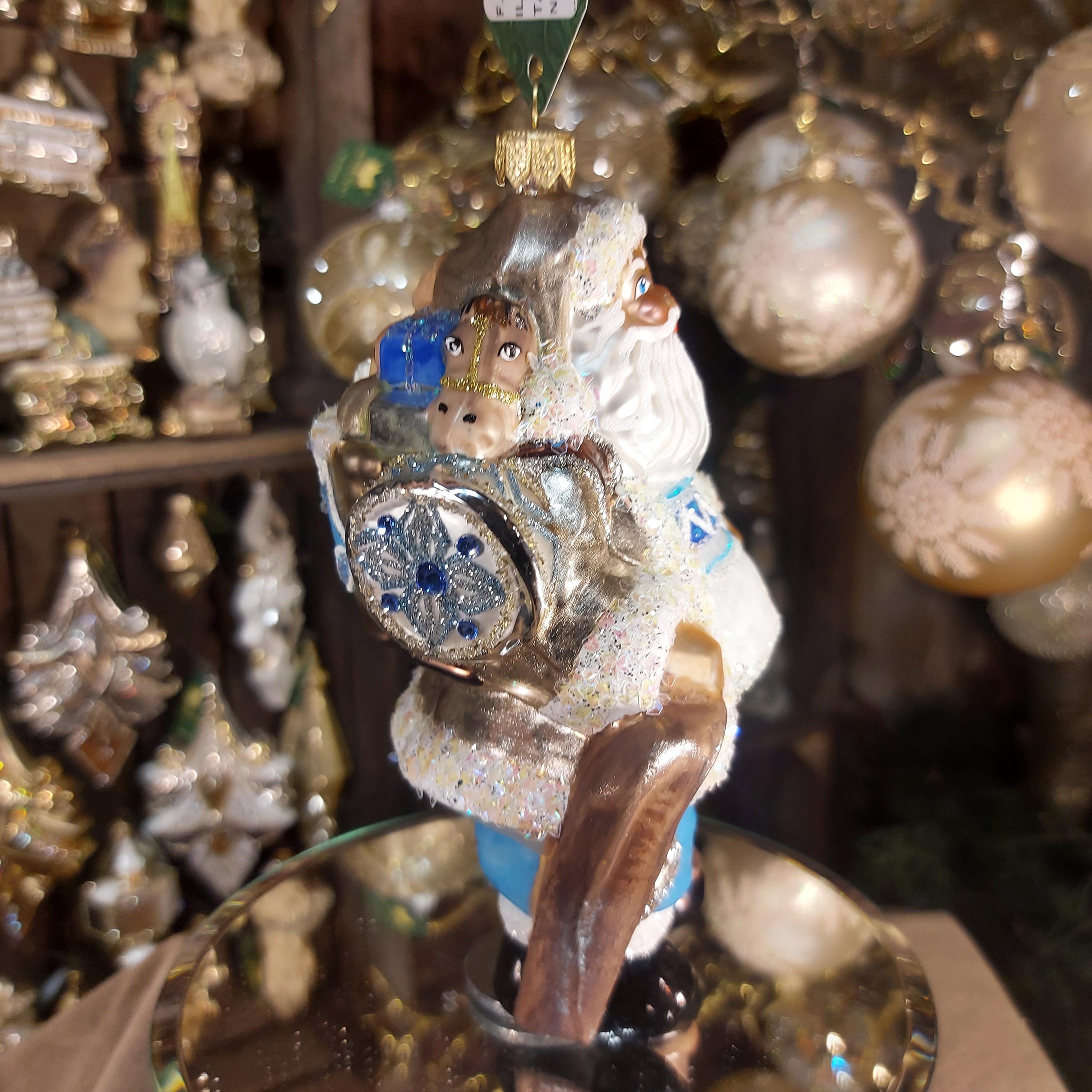 Silverado glass ornament, elegant ball with classic decoration