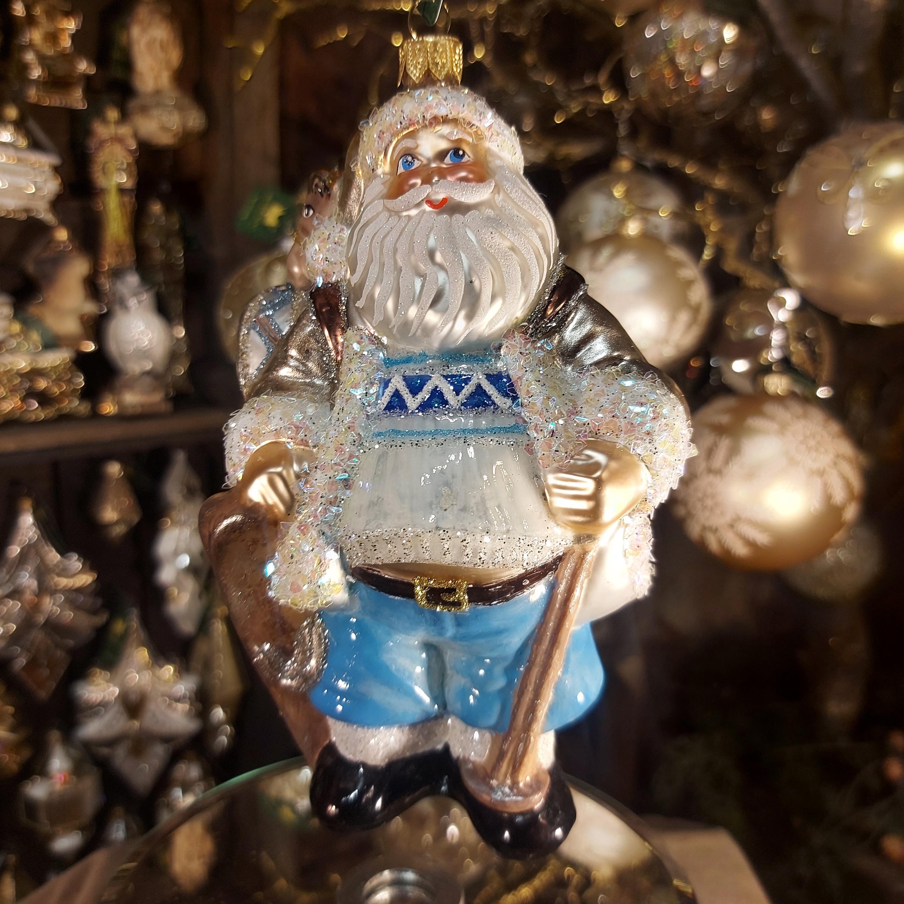 Silverado glass ornament, elegant ball with classic decoration