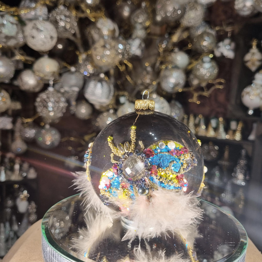 Black Bauble with Colorful Gemstones