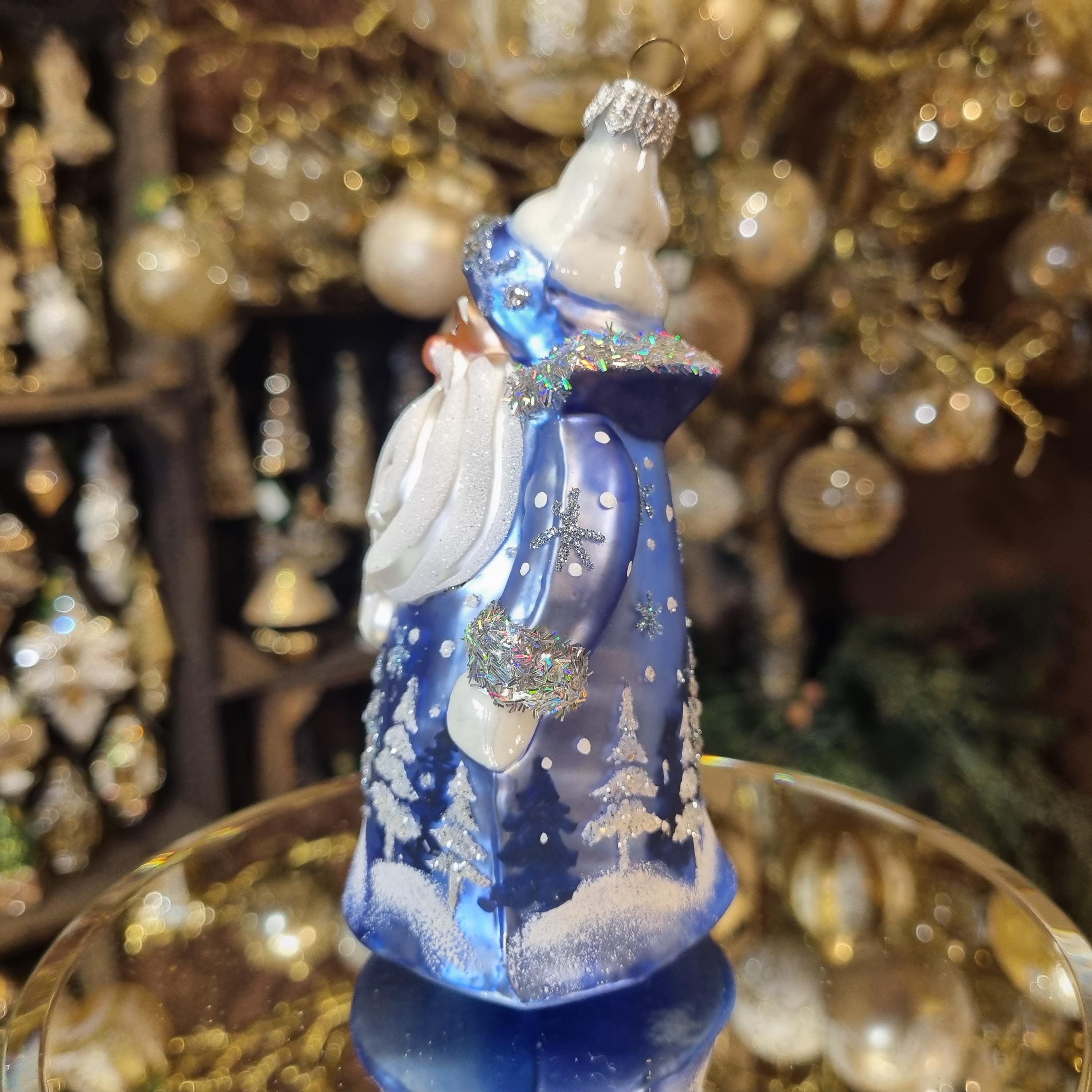 Silverado ornament, glass ball with silver ornamental accents