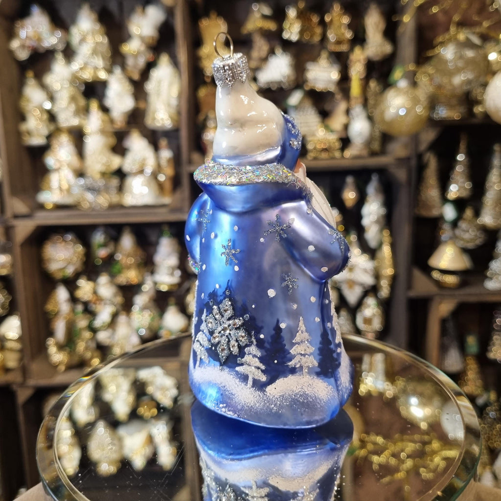 Silverado ornament, glass ball with silver ornamental accents