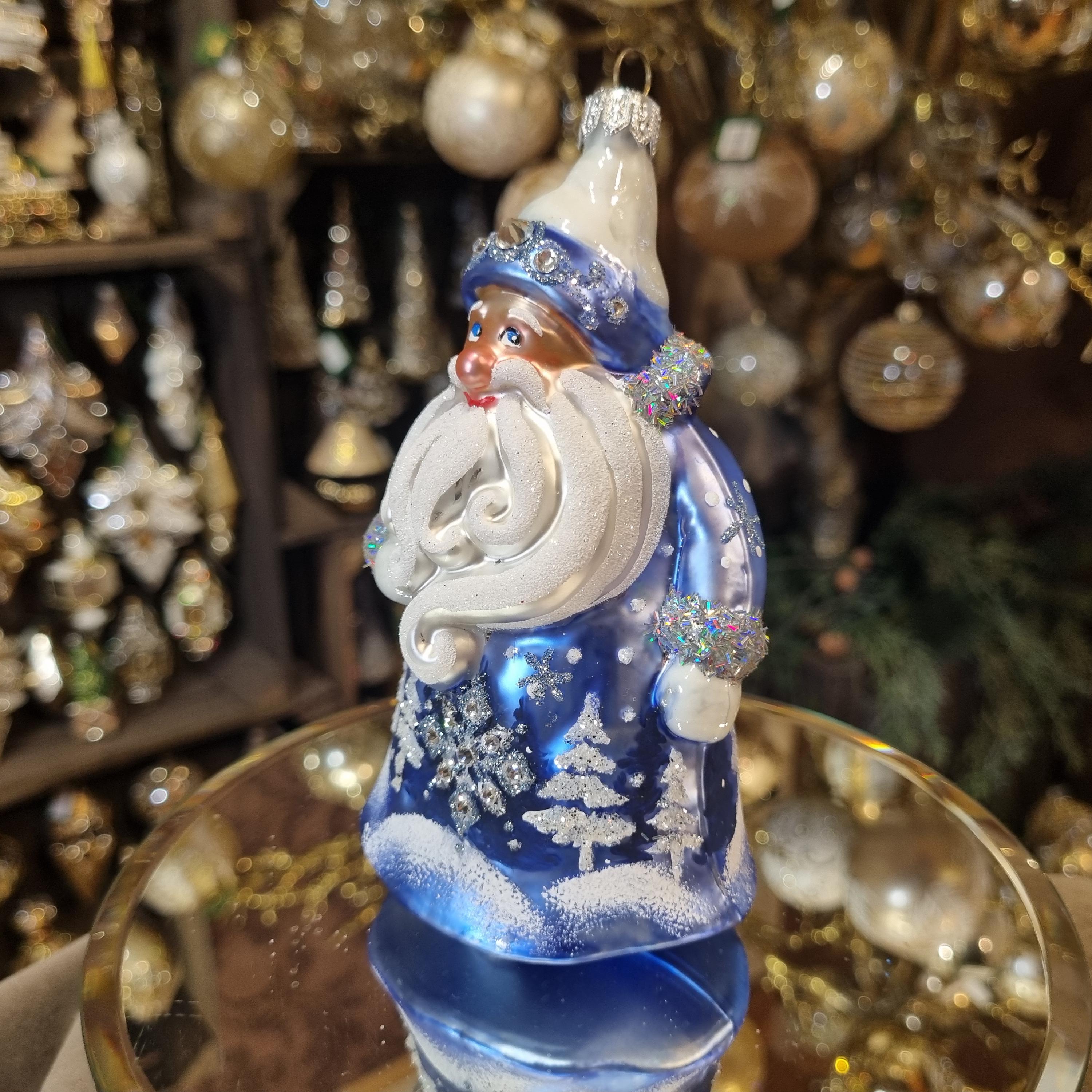 Santa with Snowflakes and Christmas Trees